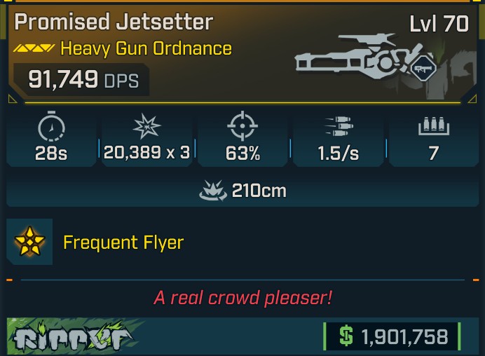 ⭐[META ROLL] L70 JETSETTER - SEE IMAGE FOR STATS⭐