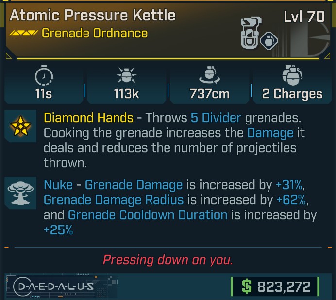 ⭐[META ROLL] L70 PRESSURE KETTLE (NUKE) - SEE IMAGE FOR STATS⭐