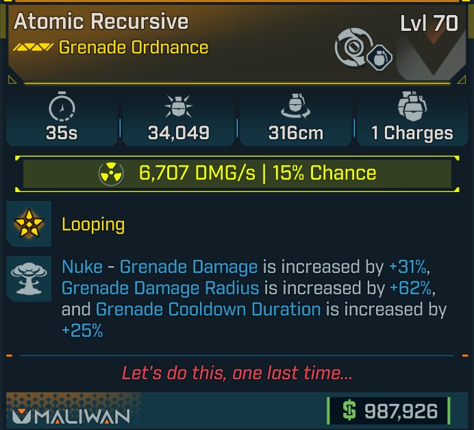 ⭐[META ROLL] L70 RECURSIVE (NUKE) - SEE IMAGE FOR STATS⭐