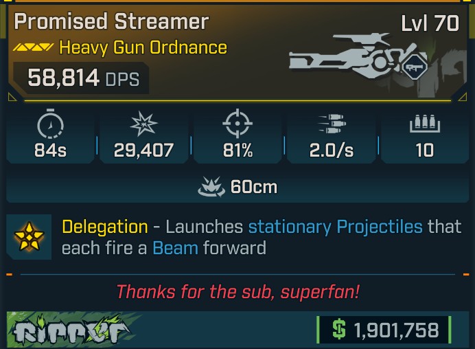 ⭐[META ROLL] L70 STREAMER - SEE IMAGE FOR STATS⭐