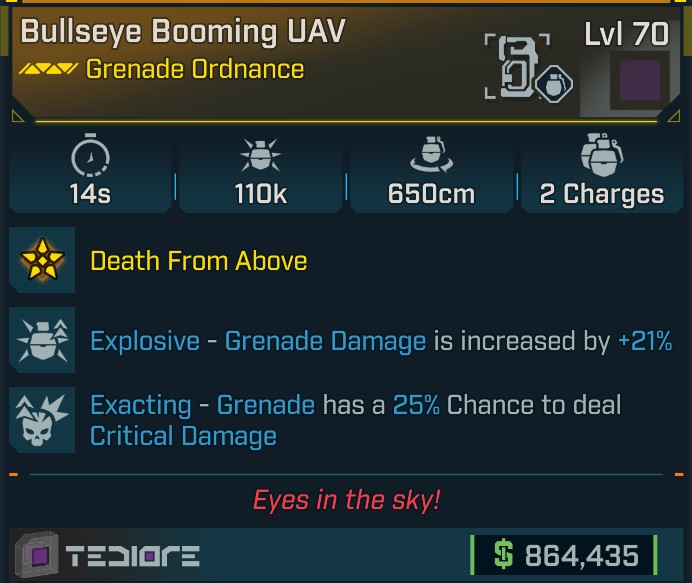 ⭐[META ROLL] L70 UAV (EXPLOSIVE) - EXACTING - SEE IMAGE FOR STATS⭐