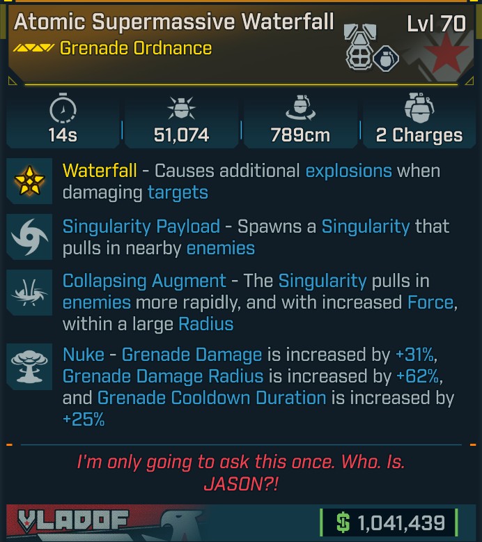 ⭐[META ROLL] L70 WATERFALL (NUKE) - SEE IMAGE FOR STATS⭐