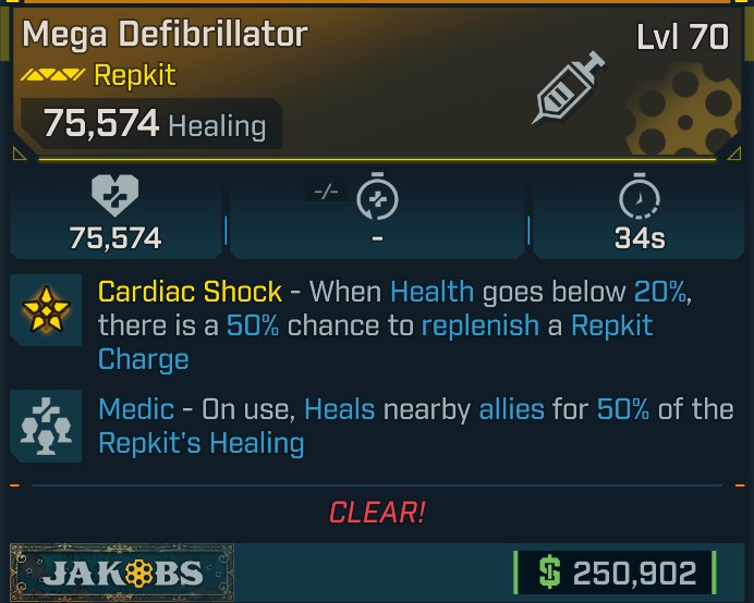 ⭐[META ROLL] L70 DEFIBRILLATOR (MEDIC) - SEE IMAGE FOR STATS⭐