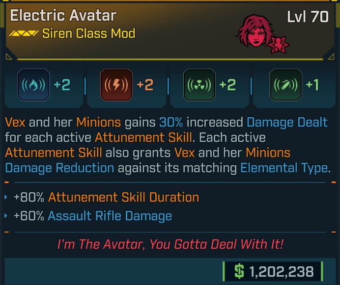 ⭐[META ROLL] L70 AVATAR (AR DAMAGE) - SEE IMAGE FOR STATS⭐