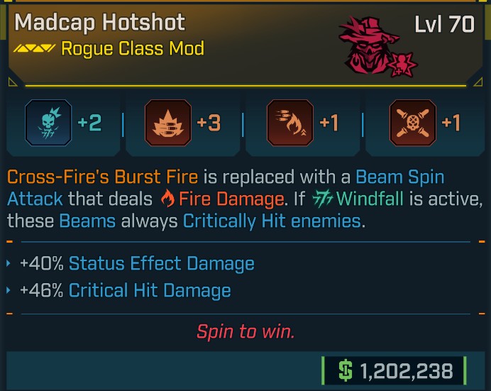 ⭐[META ROLL] L70 HOTSHOT (STATUS DAMAGE) - SEE IMAGE FOR STATS⭐