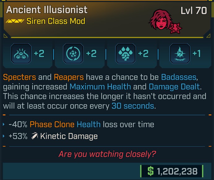 ⭐[META ROLL] L70 ILLUSIONIST (KINETIC DAMAGE) - SEE IMAGE FOR STATS⭐