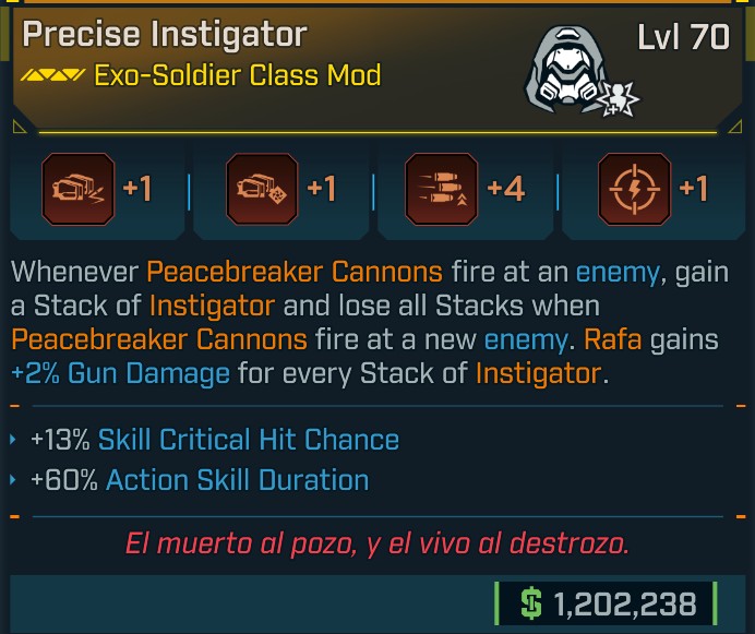 ⭐[META ROLL] L70 INSTIGATOR (SKILL CRIT CHANCE) - SEE IMAGE FOR STATS⭐