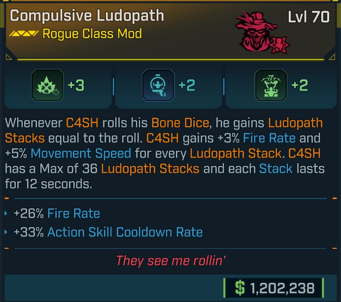 ⭐[META ROLL] L70 LUDOPATH (FIRE RATE) - SEE IMAGE FOR STATS⭐