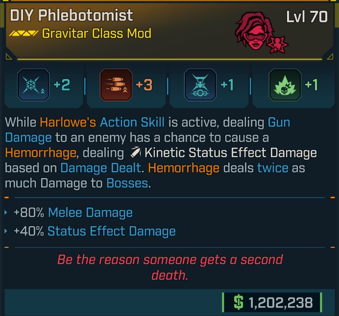 ⭐[META ROLL] L70 PHLEBOTOMIST (MELEE DAMAGE) - SEE IMAGE FOR STATS⭐