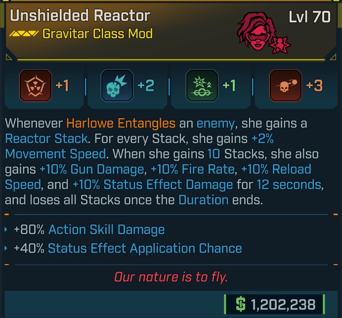 ⭐[META ROLL] L70 REACTOR (ACTION SKILL DAMAGE) - SEE IMAGE FOR STATS⭐
