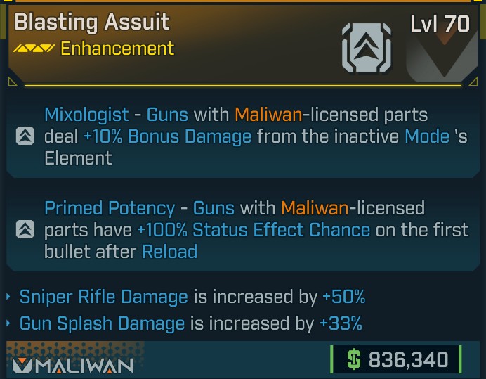 ⭐[META ROLL] L70 ASSUIT (SNIPER DAMAGE+GUN SPLASH DAMAGE) - SEE IMAGE FOR STATS⭐