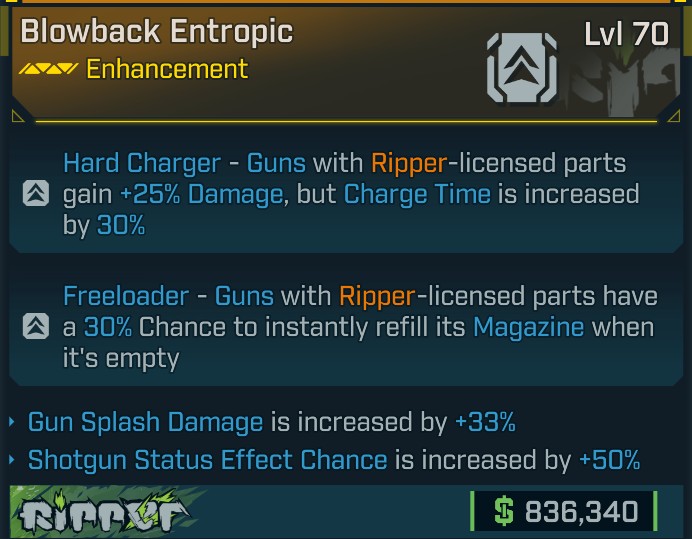 ⭐[META ROLL] L70 ENTROPIC (GUN SPLASH DAMAGE+SHOTGUN STATUS CHANCE) - SEE IMAGE FOR STATS⭐