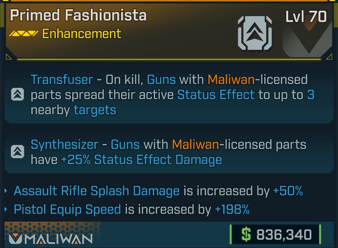 ⭐[META ROLL] L70 FASHIONISTA (AR SPLASH DAMAGE+PISTOL EQUIP SPEED) - SEE IMAGE FOR STATS⭐