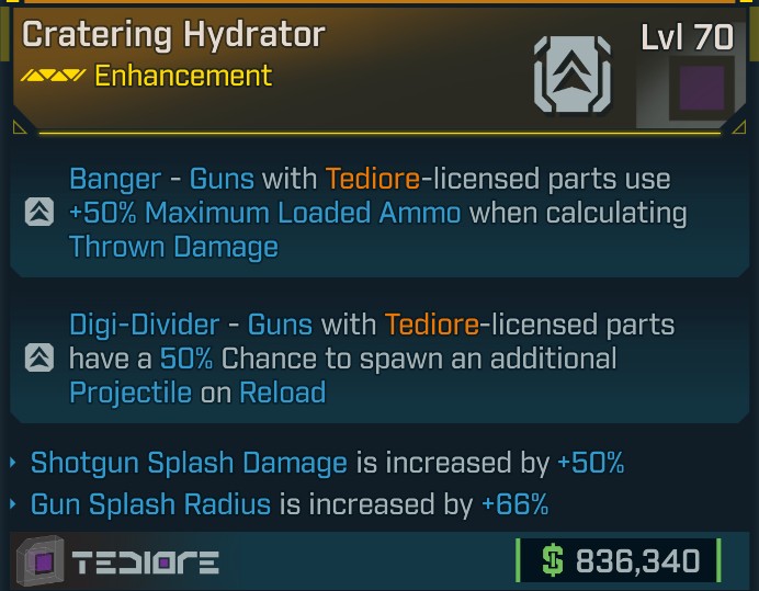 ⭐[META ROLL] L70 HYDRATOR (SHOTGUN SPLASH DAMAGE+GUN SPLASH RADIUS) - SEE IMAGE FOR STATS⭐