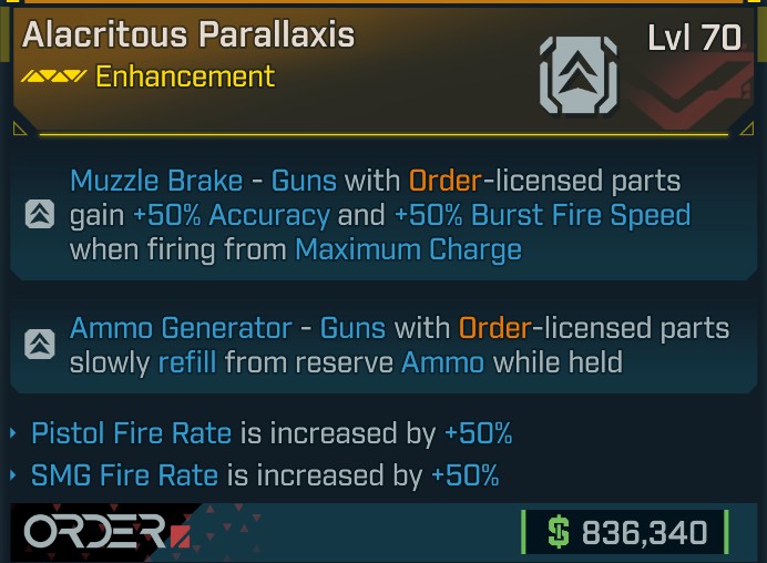 ⭐[META ROLL] L70 PARALLAXIS (PISTOL FIRE RATE+SMG FIRE RATE) - SEE IMAGE FOR STATS⭐