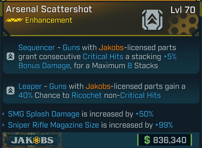 ⭐[META ROLL] L70 SCATTERSHOT (SMG SPLASH DAMAGE+SNIPER MAG SIZE) - SEE IMAGE FOR STATS⭐