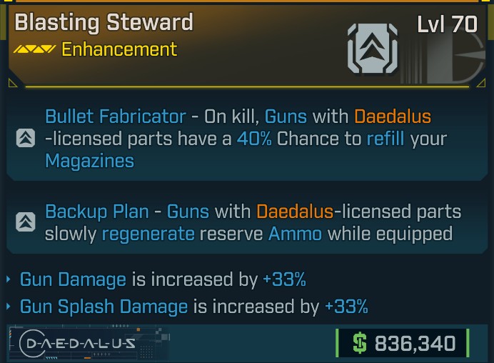⭐[META ROLL] L70 STEWARD (GUN DAMAGE+GUN SPLASH DAMAGE) - SEE IMAGE FOR STATS⭐