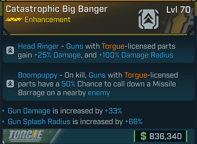 ⭐[META ROLL] L70 BIG BANGER (GUN DAMAGE+GUN SPLASH RADIUS) - SEE IMAGE FOR STATS⭐