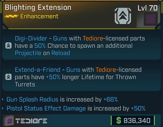 ⭐[META ROLL] L70 EXTENSION (GUN SPLASH RADIUS+PISTOL STATUS DAMAGE) - SEE IMAGE FOR STATS⭐