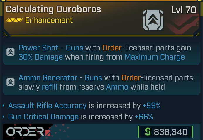 ⭐[META ROLL] L70 OUROBOROS (AR ACCURACY+GUN CRIT DAMAGE) - SEE IMAGE FOR STATS⭐