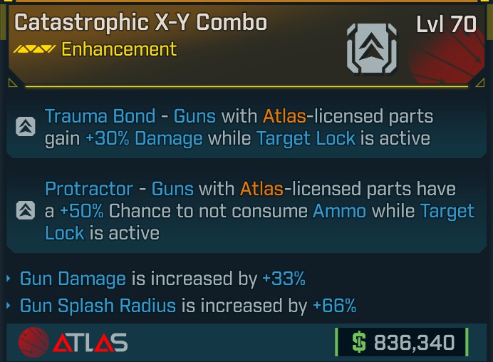 ⭐[META ROLL] L70 X-Y COMBO (GUN DAMAGE+GUN SPLASH RADIUS) - SEE IMAGE FOR STATS⭐