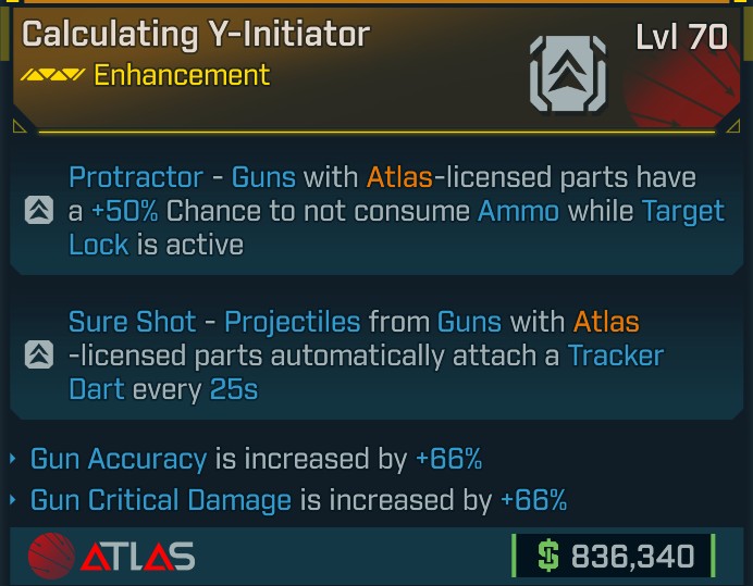 ⭐[META ROLL] L70 Y-INITIATOR (GUN ACCURACY+GUN CRIT DAMAGE) - SEE IMAGE FOR STATS⭐