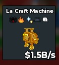 BS9306 Gold La Craft Machine 1.5B/s | 5 Clean Traits Rare Cool New Brainrot | Cheap And fast Delivery