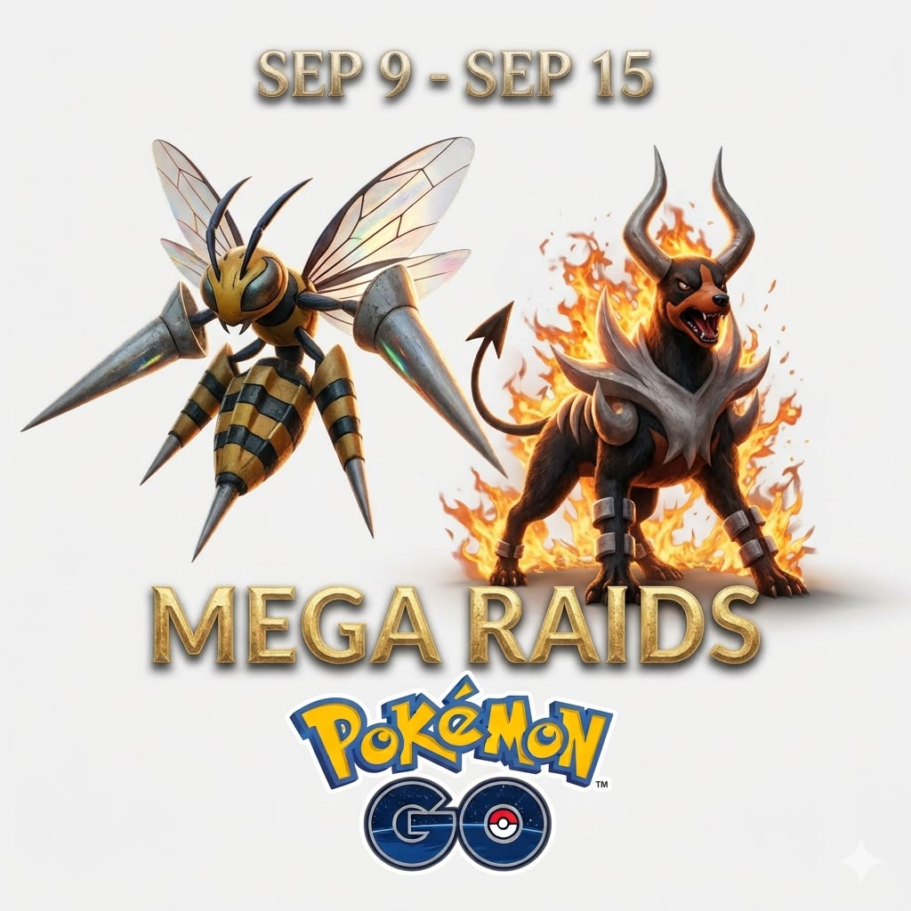 🥊 **60x Mega Beedrill & Houndoom Raids | Sep 9 – Sep 15 | Mega Raid Event 💥 | ❌ No Raid Passes Included | Fast & Safe** 🎯