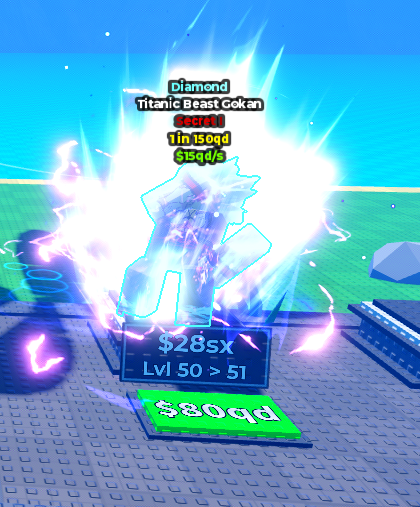 ( Secret I ) Diamond Titanic Beast Gokan Lvl 50 15qd/Sec Trait Eternal Grade Z [ Anime Dice ] | Ready Unit✅ | INSTANT DELIVERY✅