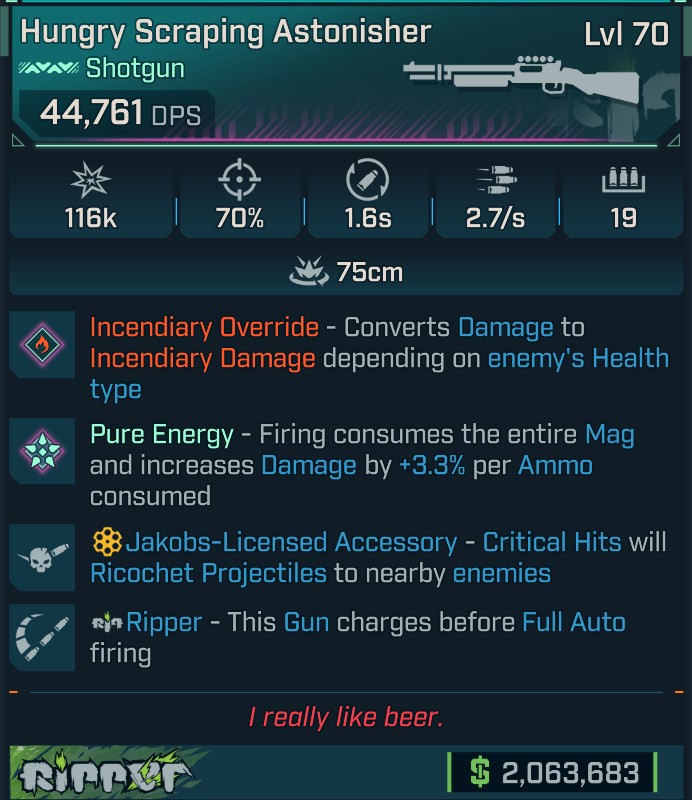 ⭐[GOD ROLL] L70 ASTONISHER (FIRE CONVERT) - SEE IMAGE FOR STATS⭐