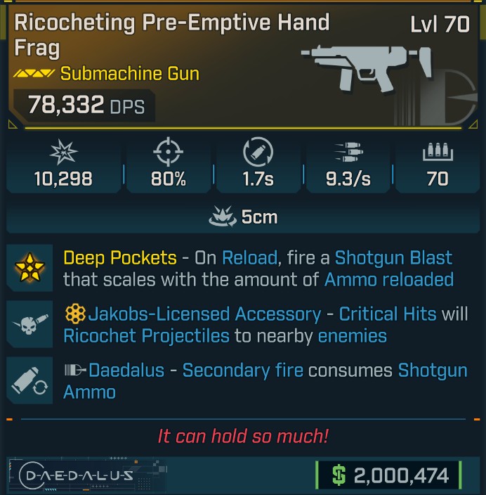 ⭐[GOD ROLL] L70 HAND FRAG - SEE IMAGE FOR STATS⭐