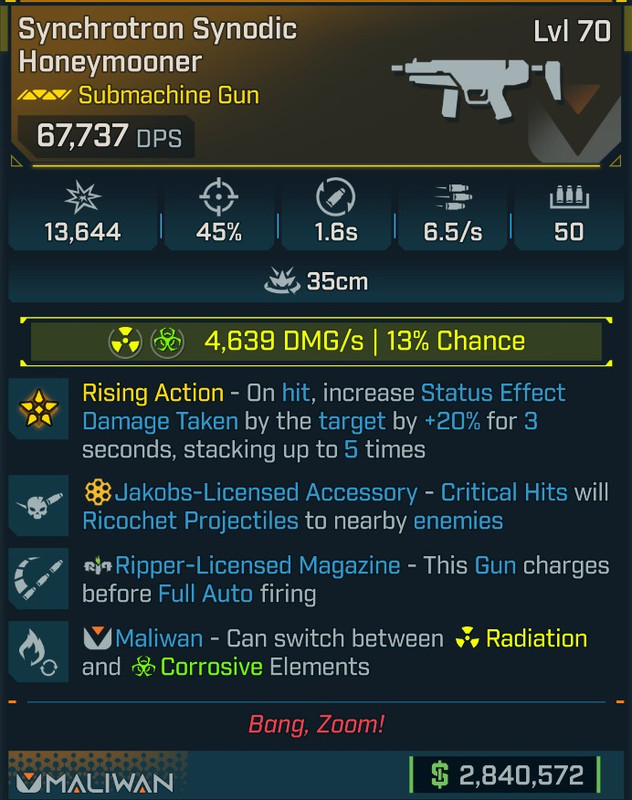 ⭐[GOD ROLL] L70 HONEYMOONER (RADIATION/CORROSIVE) - SEE IMAGE FOR STATS⭐
