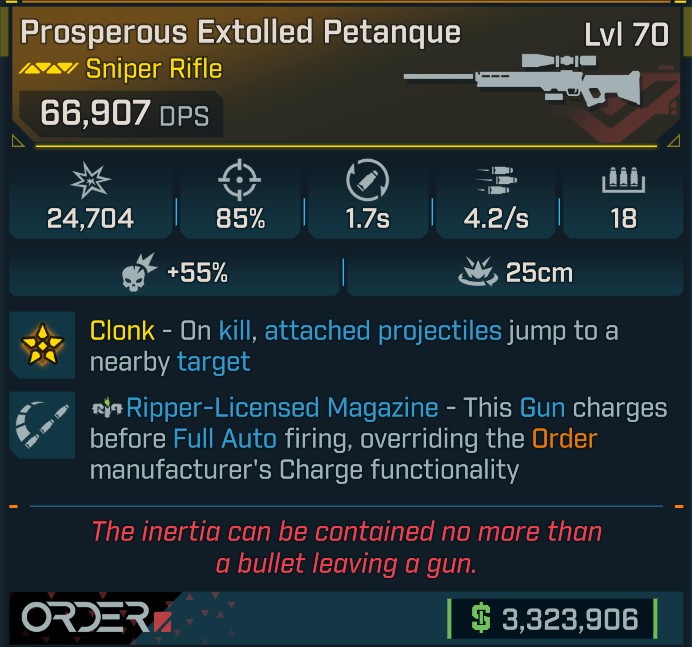 ⭐[GOD ROLL] L70 PETANQUE - SEE IMAGE FOR STATS⭐