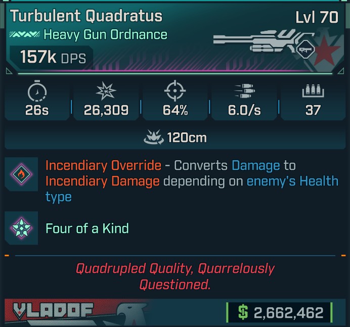 ⭐[META ROLL] L70 QUADRATUS - SEE IMAGE FOR STATS⭐