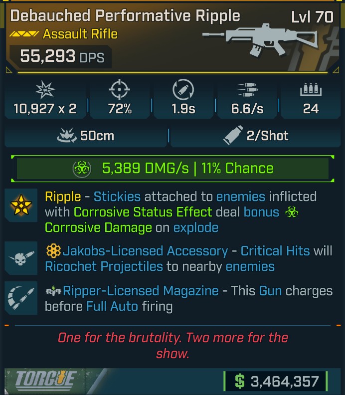 ⭐[GOD ROLL] L70 RIPPLE (CORROSIVE) - SEE IMAGE FOR STATS⭐