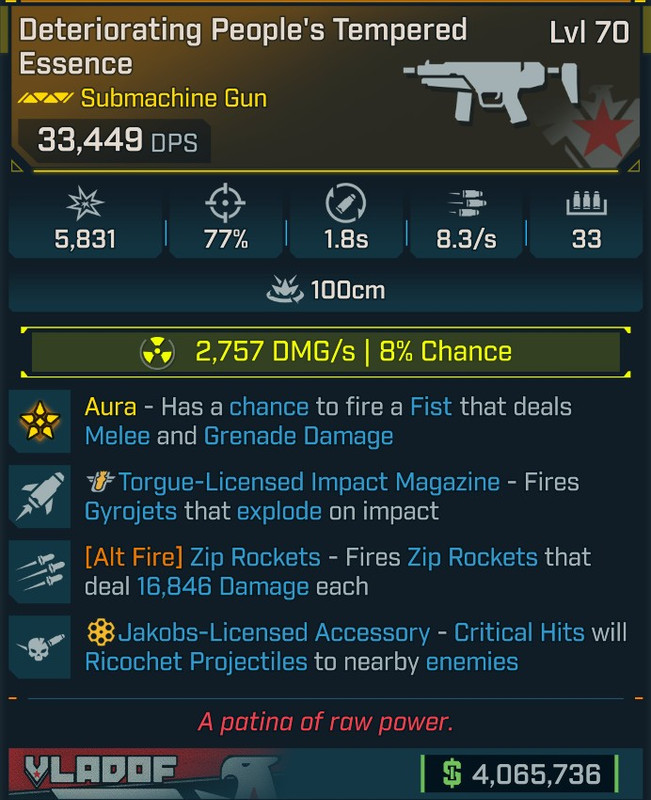 ⭐[GOD ROLL] L70 TEMPERED ESSENCE (RADIATION) - SEE IMAGE FOR STATS⭐