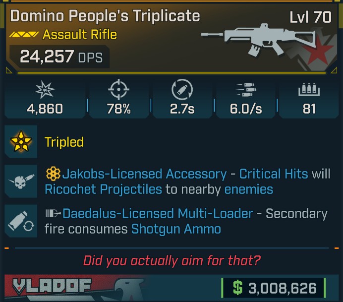 ⭐[GOD ROLL] L70 TRIPLICATE - SEE IMAGE FOR STATS⭐