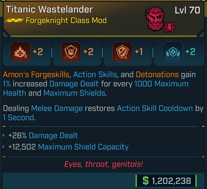 ⭐[META ROLL] L70 WASTELANDER - SEE IMAGE FOR STATS⭐
