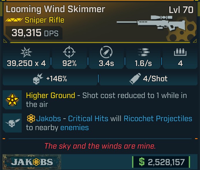 ⭐[GOD ROLL] L70 WIND SKIMMER - SEE IMAGE FOR STATS⭐