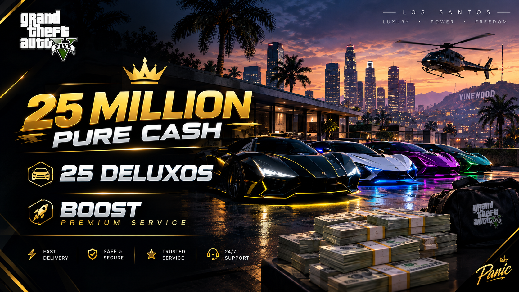 🌙 GTA Boosting 💎 25M Pure Cash 🚘 25 Deluxos ✨ Fast Service 🛠️ Professional Boosting ⚡