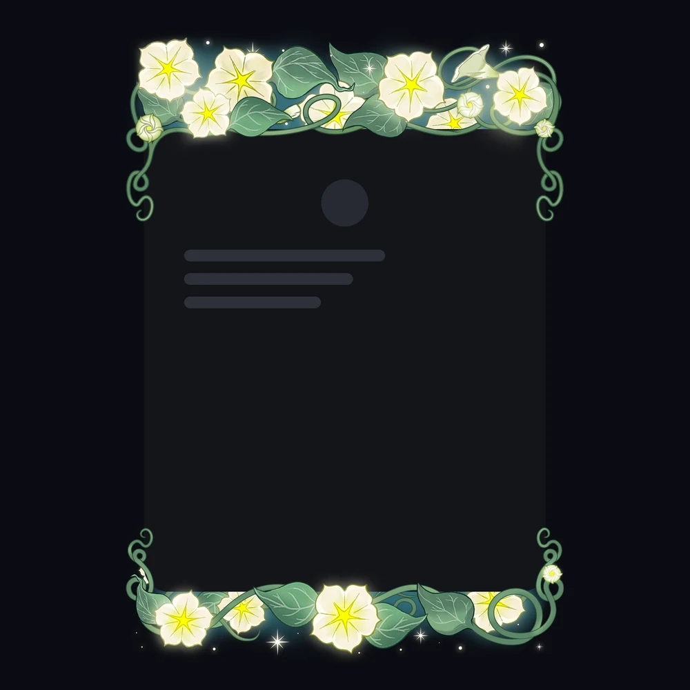 Discord Moonflowers Profile Frame 🎁 | Gift Link | Instant