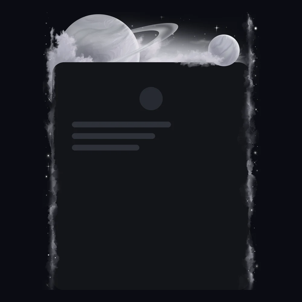 Discord Fantasy Galaxy (White) Profile Frame 🎁 | Gift Link | Instant