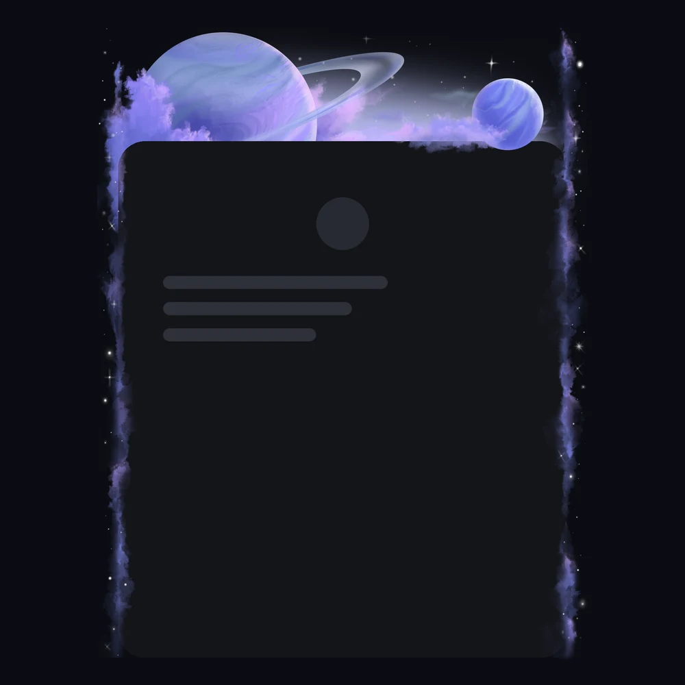 Discord Fantasy Galaxy (Blue) Profile Frame 🎁 | Gift Link | Instant