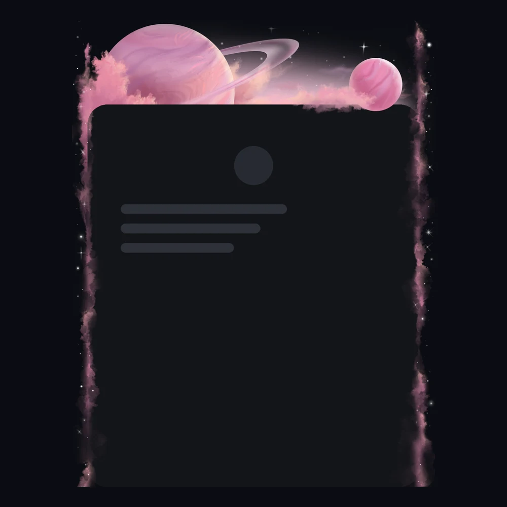 Discord Fantasy Galaxy (Pink) Profile Frame 🎁 | Gift Link | Instant