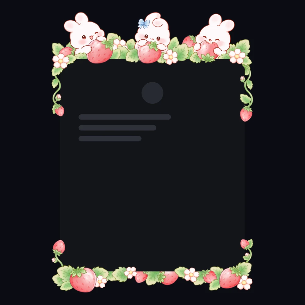 Discord Berry Bunny Profile Frame 🎁 | Gift Link | Instant