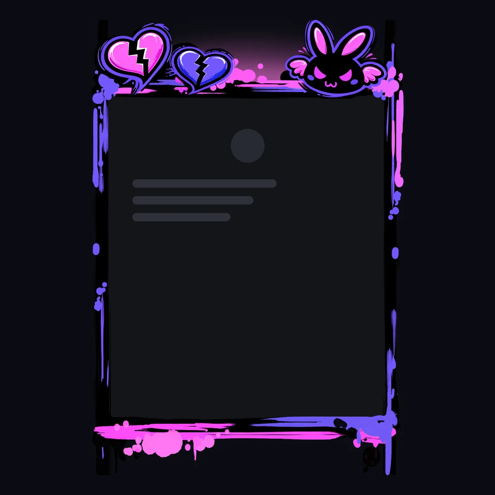 Discord Neon Chaos (Purple) Profile Frame 🎁 | Gift Link | Instant