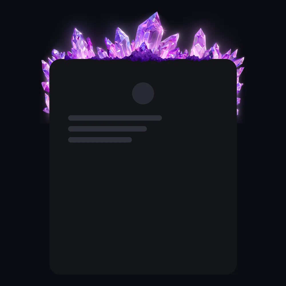 Discord Crystals (Amethyst) Profile Frame 🎁 | Gift Link | Instant