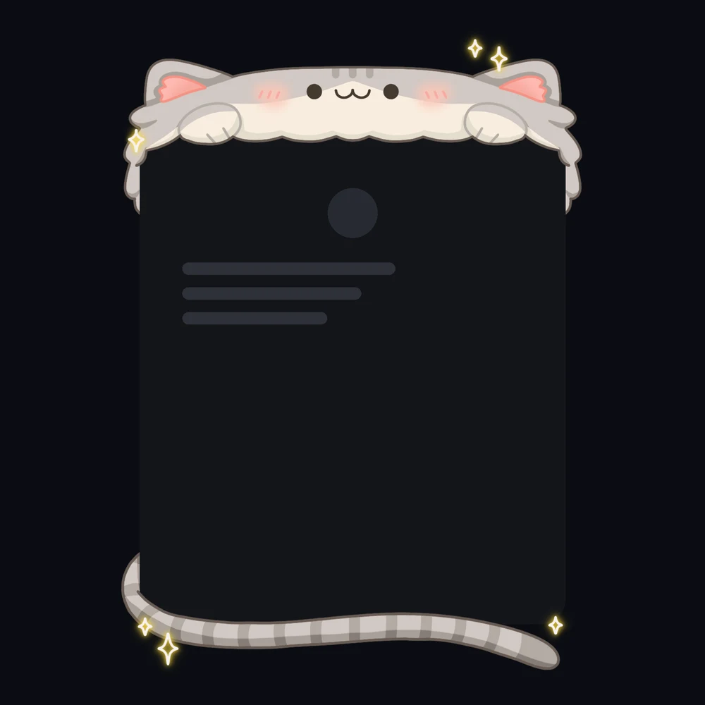 Discord Meow Meow Cat (Gray) Profile Frame 🎁 | Gift Link | Instant