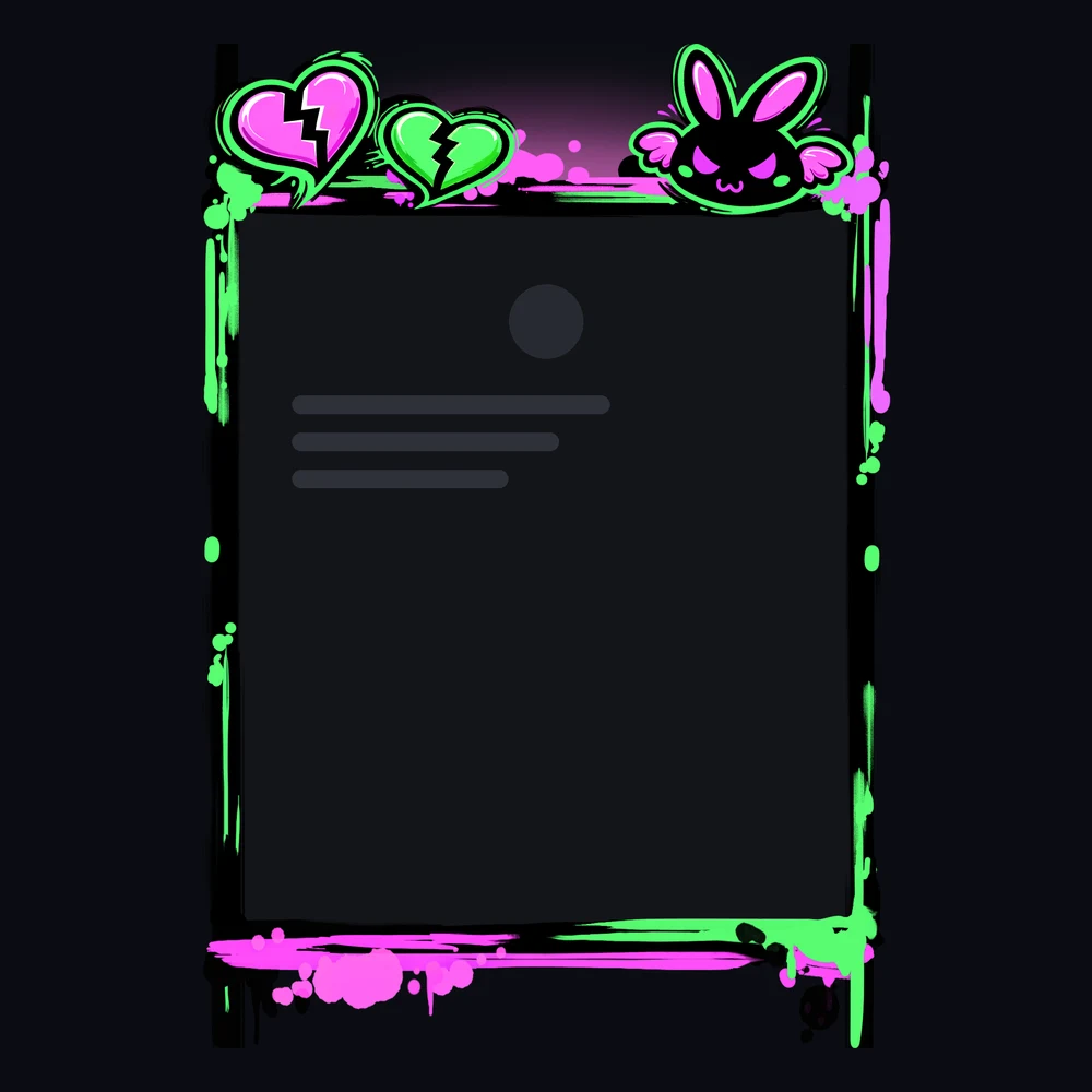 Discord Neon Chaos (Green) Profile Frame 🎁 | Gift Link | Instant