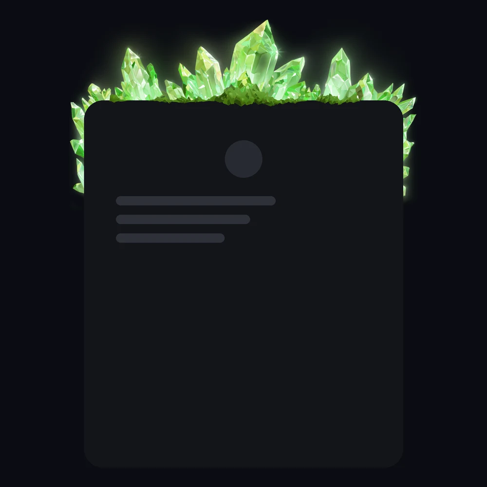 Discord Crystals (Peridot) Profile Frame 🎁 | Gift Link | Instant
